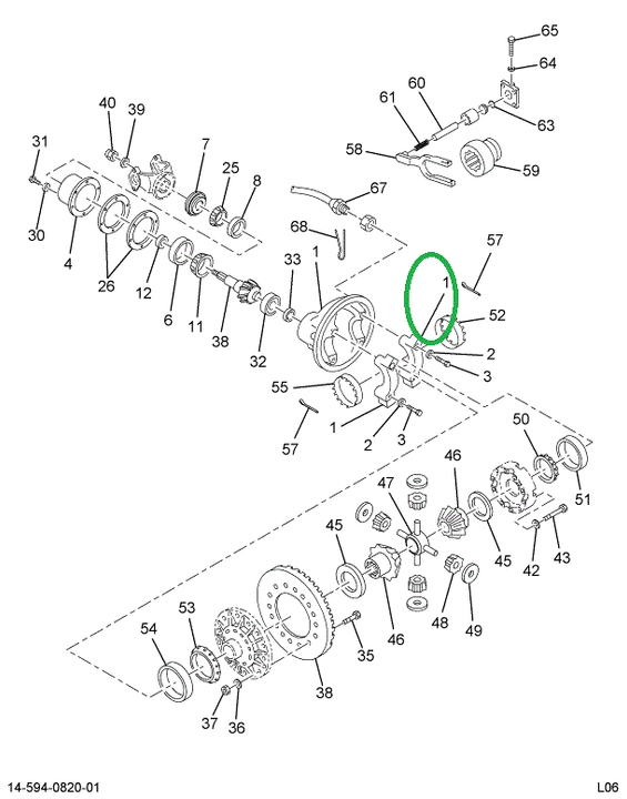 1696253C91 Carrier, Differential W/bearin