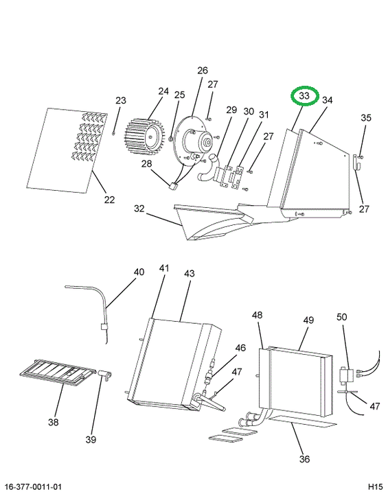1696857C1 COVER,HEATER GASKET
