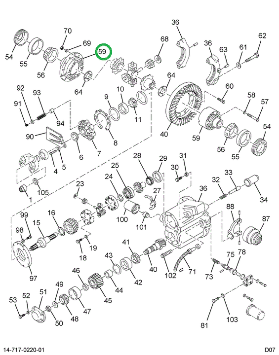 1696869C91 Case Assy, Differential, D/l 4