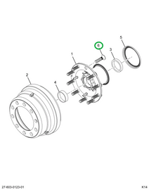 1696877C1 BOLT,WHEEL HUB LT THREAD