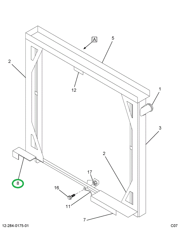 1696899C1 BRACKET RAD MTG BOTTOM RT