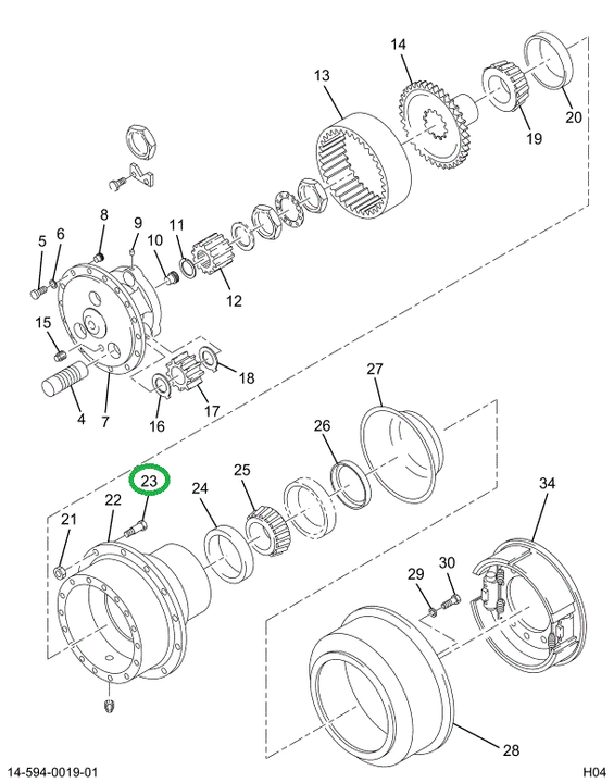1697044C1 STUD WHEEL HUB