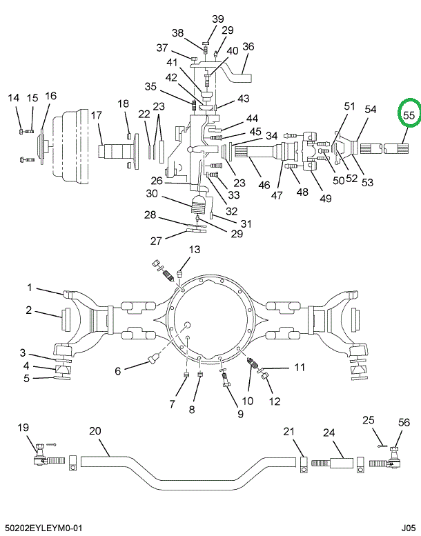 1697216C1 Shaft, Inner Axle Left, Front