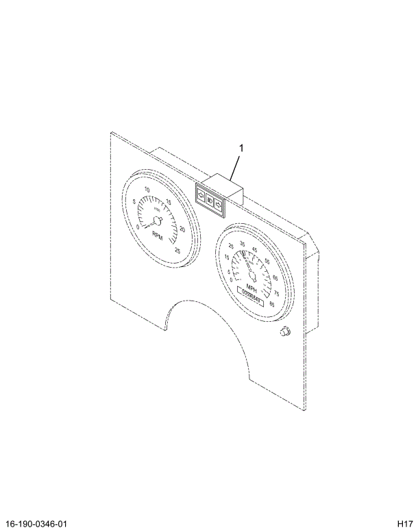 1697455C1 HOUSING INSTR CLSTR HI BEAM IN