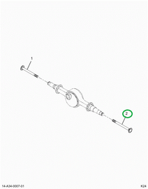 1697568C1 Shaft, Axle Long Rear