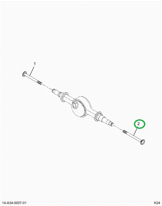 1697568C1 Shaft, Axle Long Rear