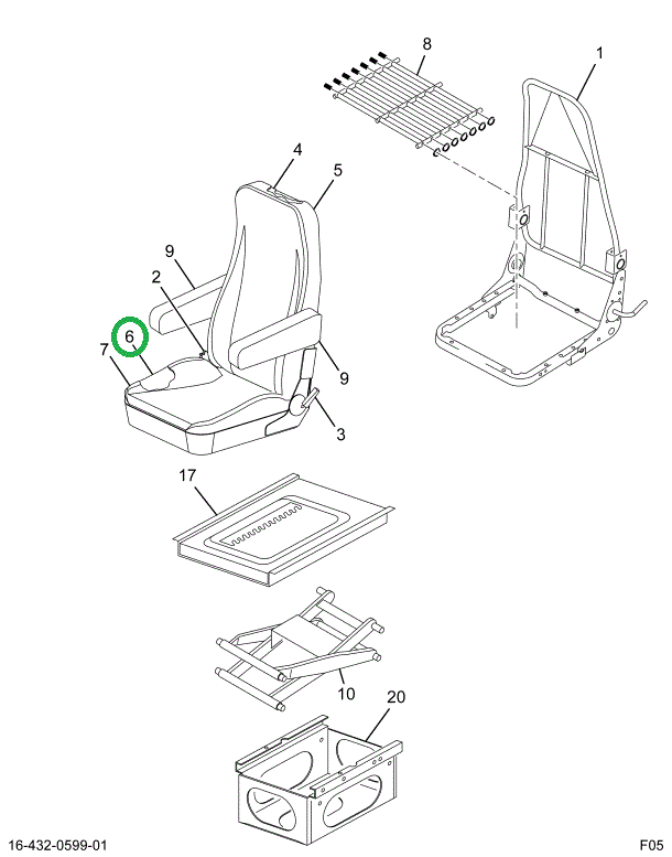 1698424C1 PAD SEAT CUSHION