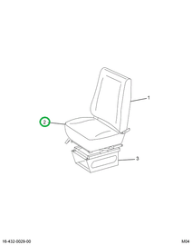 1699467C1 COVER SEAT CUSH BRWN CLTH/VN