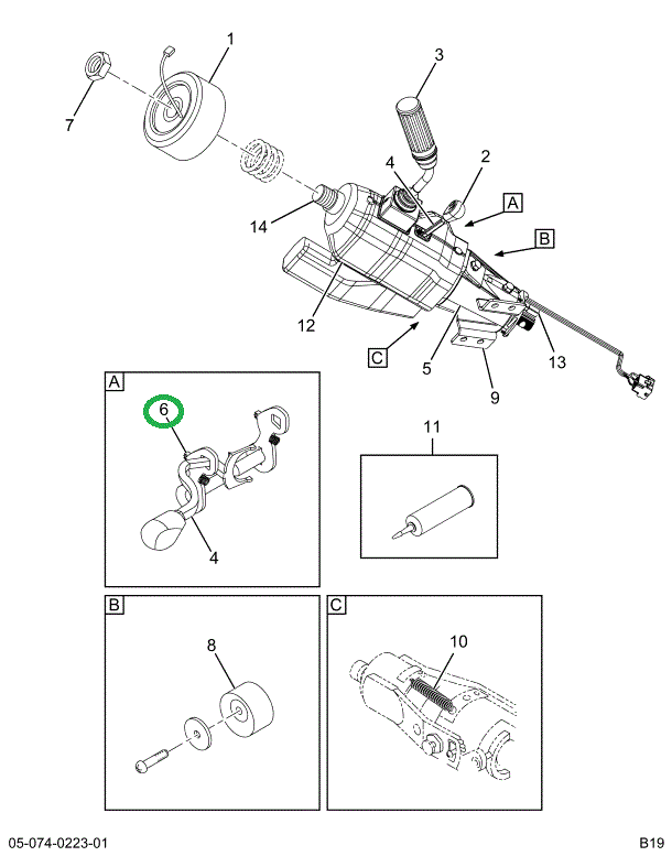 1699738C91 GEAR,KIT TILT ROD & PAWL