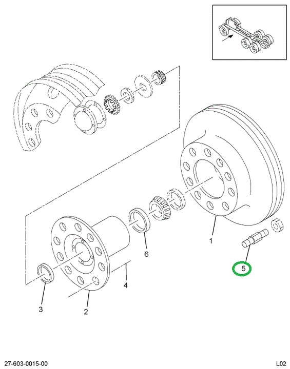 1699799C1 BOLT WHEEL HUB RT THREAD