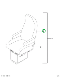 1699919C1 PAD SEAT BACK CUSH HI