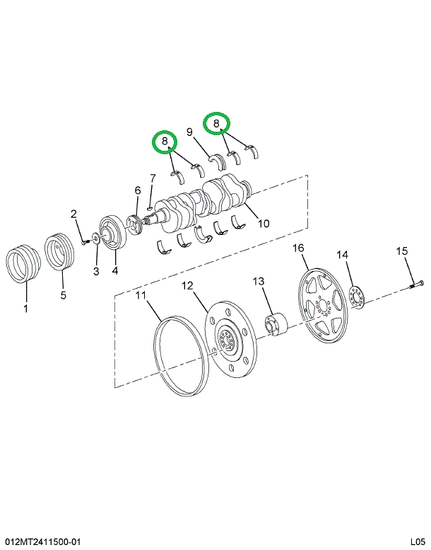 1802217C92 BEARING,PACKAGE CSHAFT BRG .01