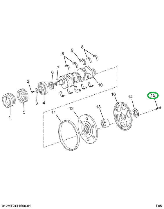 1805418C2 BOLT FLYWHEEL TO CRKSHFT