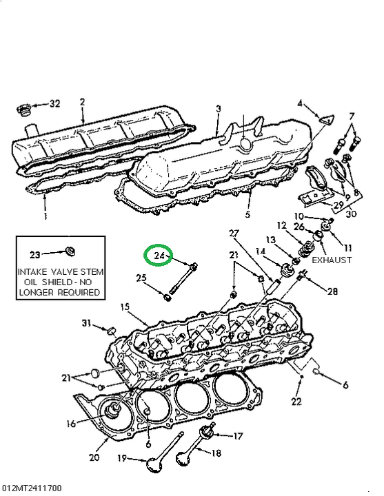 1809058C2 BOLT CYL HD FLNGD 12 PT