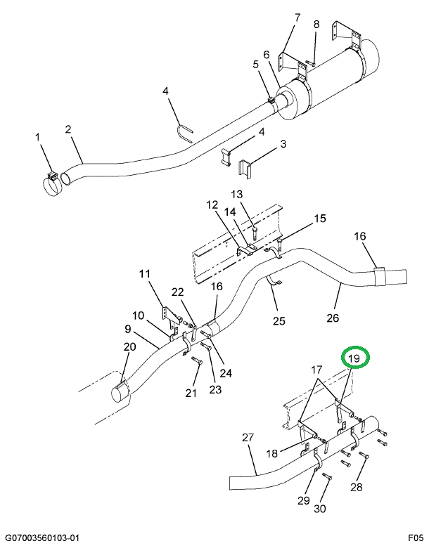181052R1 LINK MUFFLER SUPT