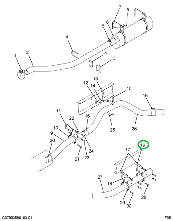 181052R1 LINK MUFFLER SUPT