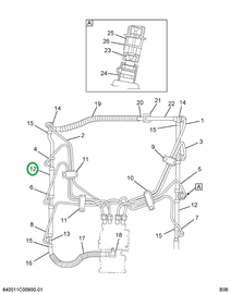1813259C1 Hose, Fuel Return, 1/4 X 17 In