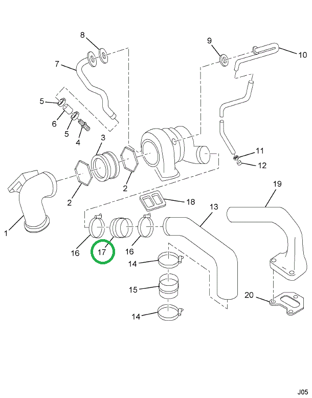 1817121C1 HOSE AIR TURBO  (IZG6783)