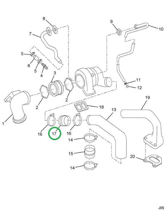1817121C1 HOSE AIR TURBO  (IZG6783)