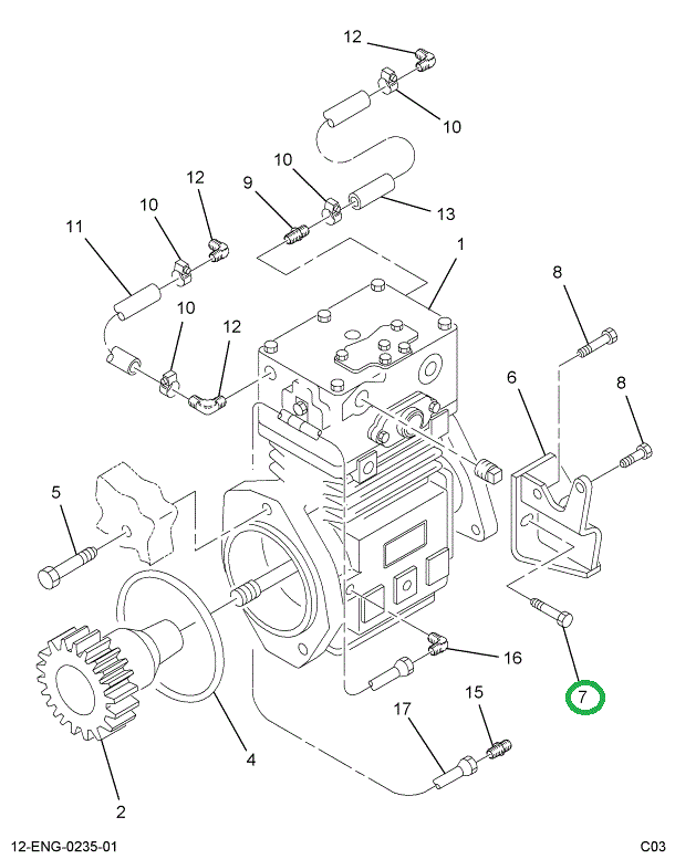 1817967C1 BOLT  M12 X 1.75 6Q 25MM