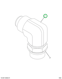 1820129C1 ELBOW  90-37 FLARE O-RING