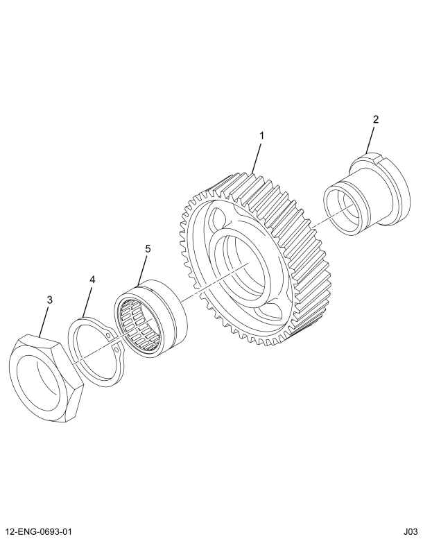 1820203C97 GEAR ASSY. IDLER -UPPER