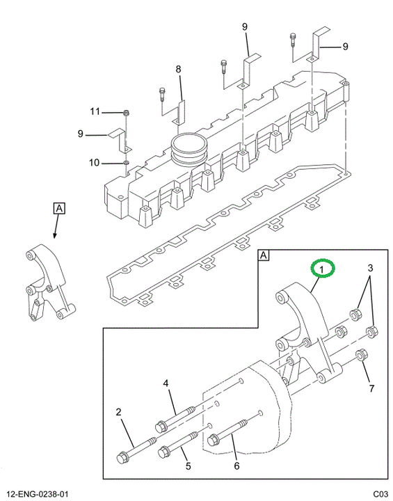 1822041C4 BRACKET, ALTERNATOR MOUNTING