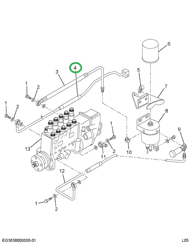 1822187C2 TUBE ASSEMBLY, FUEL RETURN