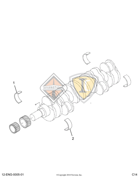 1822492C91 BEARING SET  MAIN FRT .030 O/S