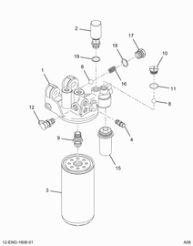 1824832C93 HEADER ASSY. FUEL FILTER