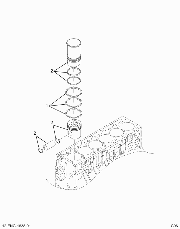 1825690C94 PACKAGE,KIT PISTON  SLEEVE & R