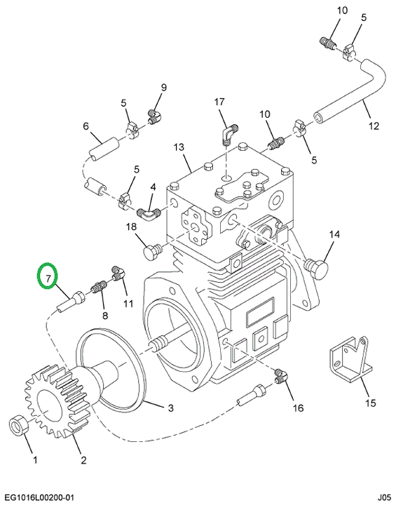 1826448C1 Clip, Air Compressor, Oil Supp