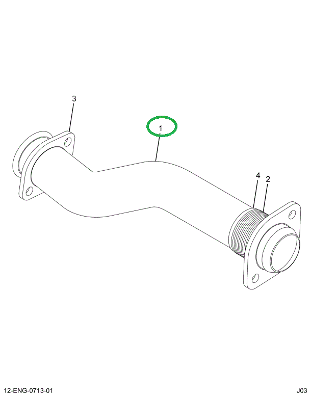 1827228C1 TUBE  RIGHT HAND EXH.