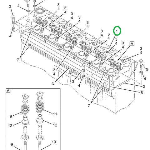 1830346C95 Cylinder Head, W/ Valves