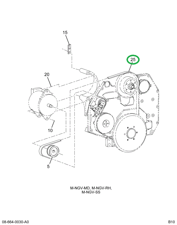 1830729C2 BELT FAN*V-RIBBED 8PK 68.3 (1