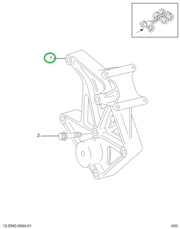 1831492C1 BRACKET  ALTERNATOR