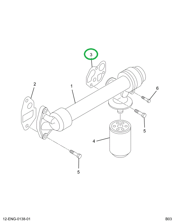 1831666C1 GASKET FRONT OIL COOLER HEADER