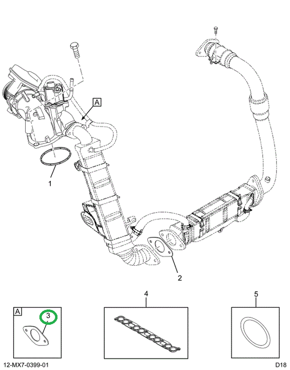 1832260C1 Gasket, EGR Cooler, No. 2 To E