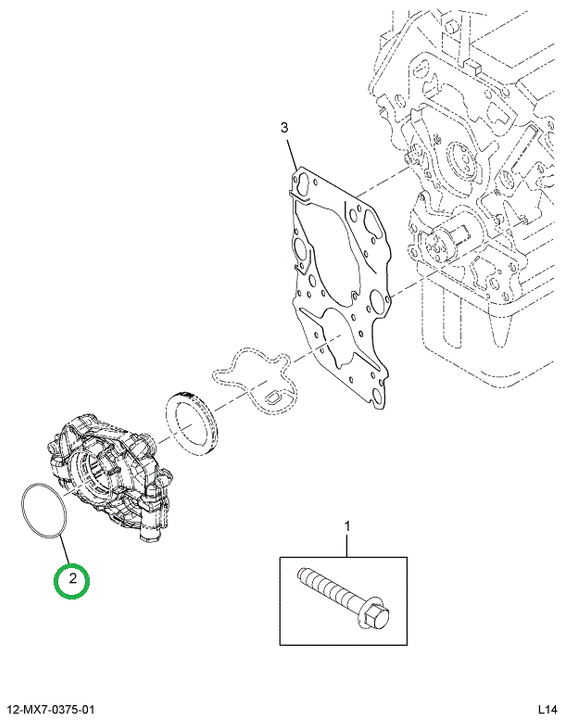 1832532C1 GASKET WATER PUMP ASSY