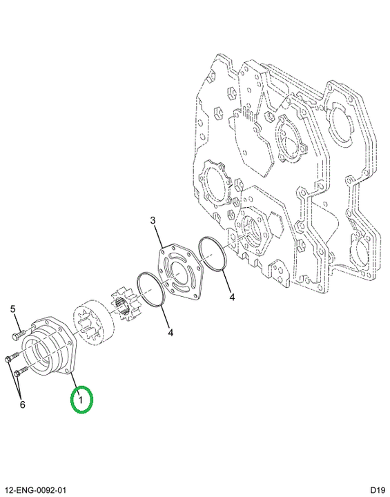 1833096C92 Kit, Front Oil Seal Dt530/570