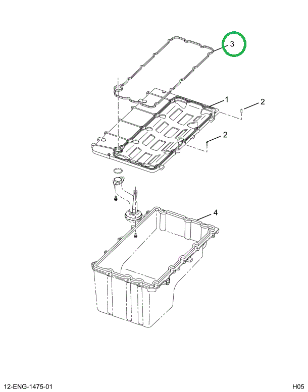 1835215C1 GASKET UPPER OIL PAN