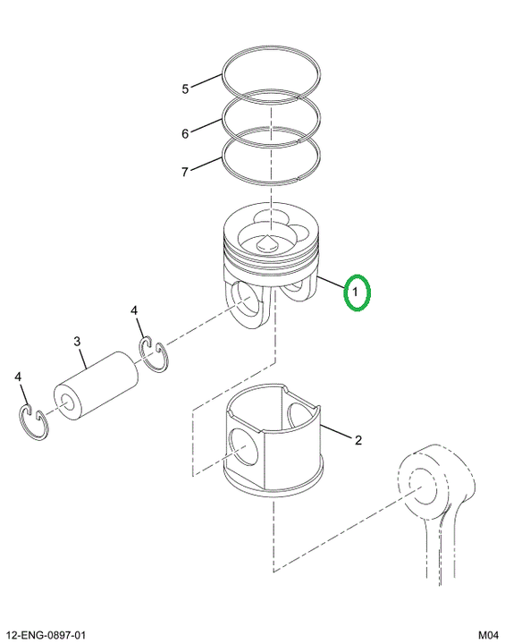 1836320C1 Piston, Crown