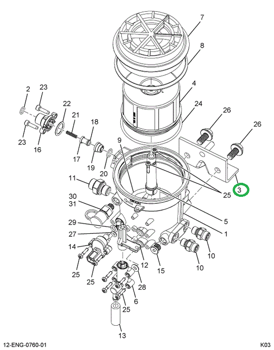 1838680C2 Bracket, Fuel Filter, Fu/filte