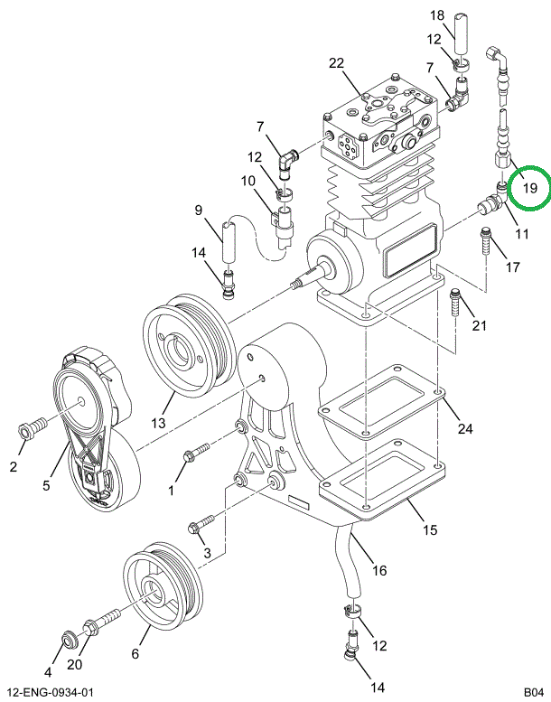 1838829C1 HOSE ASSY W/FTNG AIR CMPRSR