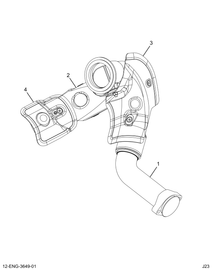 1839306C91 TUBE ASSY EXHAUST LH