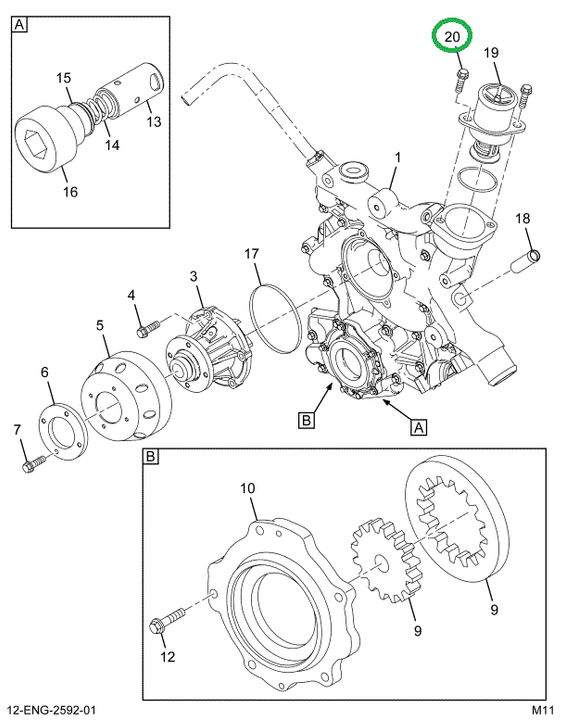 1839838C1 Stud, Bolt Hexagon Flange M8 X