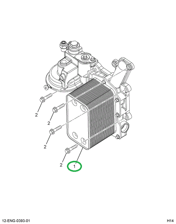 1841995C93 Cooler Assembly, Oil