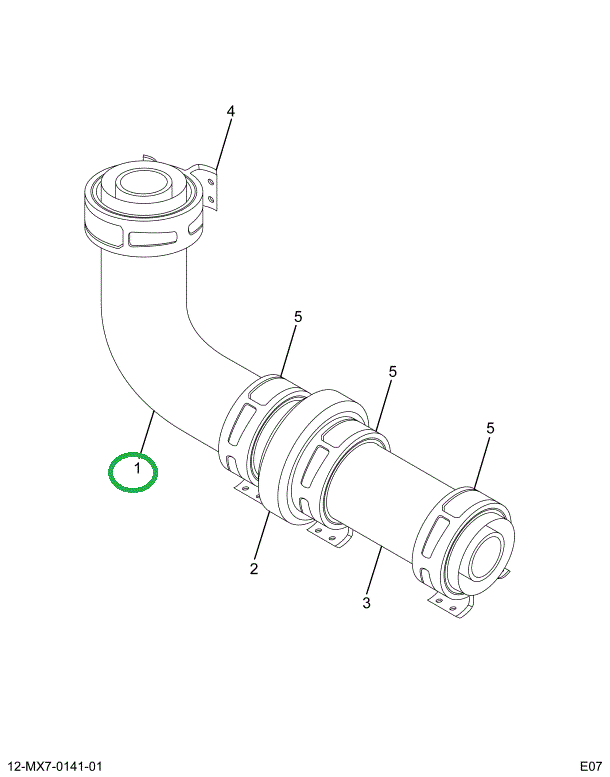 1842238C2 ELBOW 3/8 RUBBER HOSE