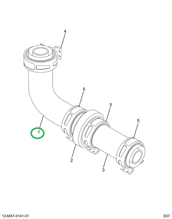 1842238C2 ELBOW 3/8 RUBBER HOSE