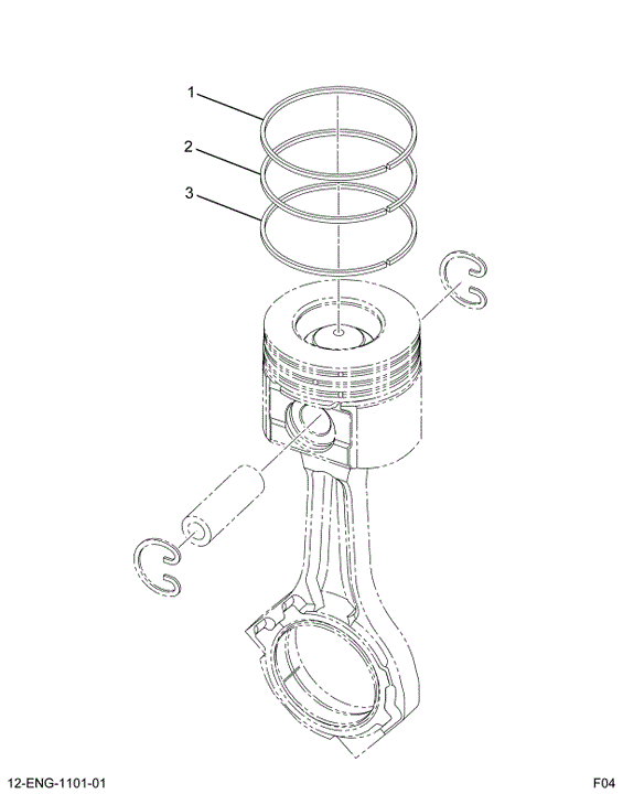 1842552C91 RING SET,KIT PISTON RING I313